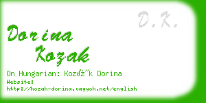 dorina kozak business card